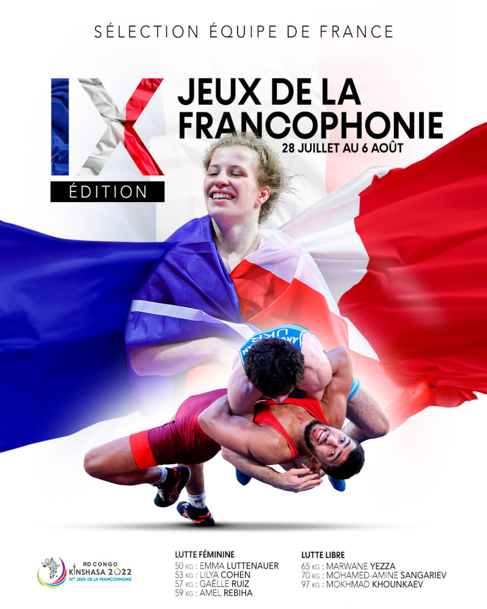 Jeux de la Francophonie Kinshasa FF Lutte & Disciplines Associées