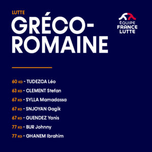 Sélection Lutte Gréco-Romaine - Tournoi Ranking Series - Croatie